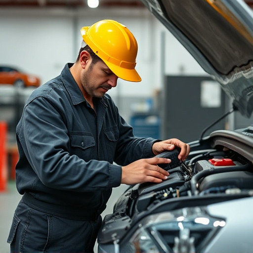 auto technician working