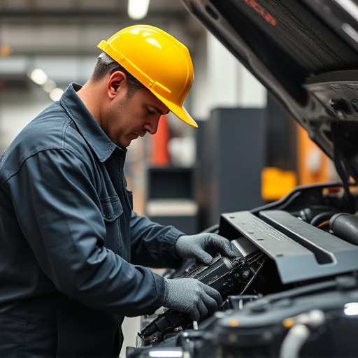 auto technician working