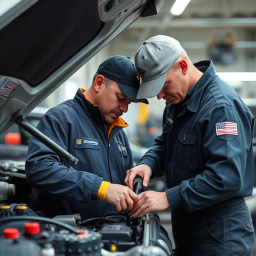 auto technician working