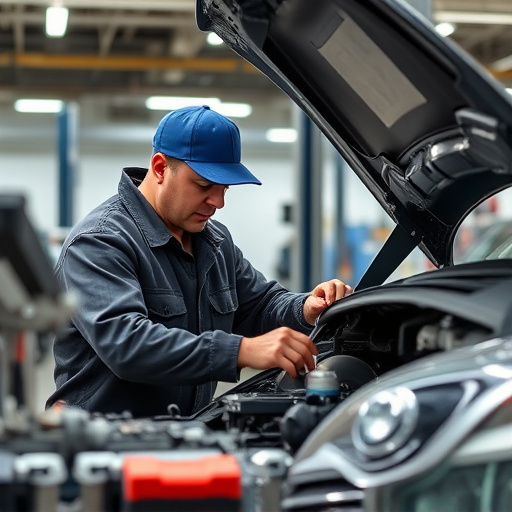 auto technician working