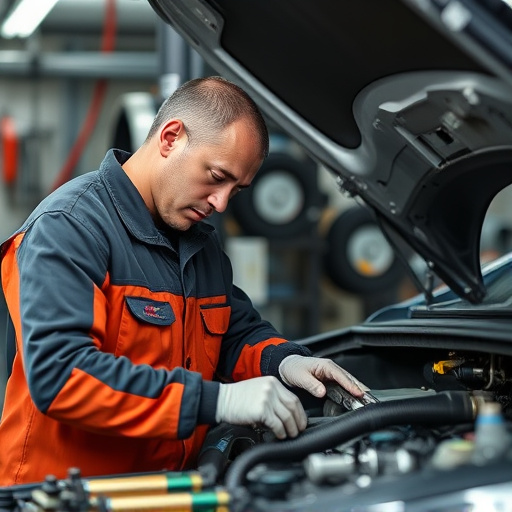 auto technician working
