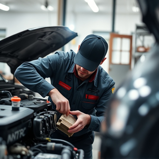 auto technician working