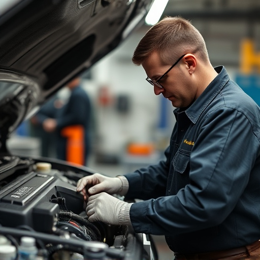 auto technician working