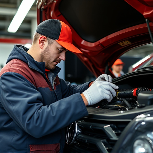 auto technician working