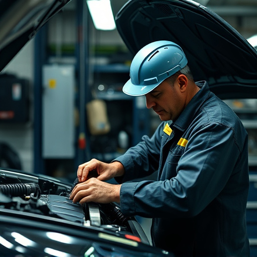 auto technician working