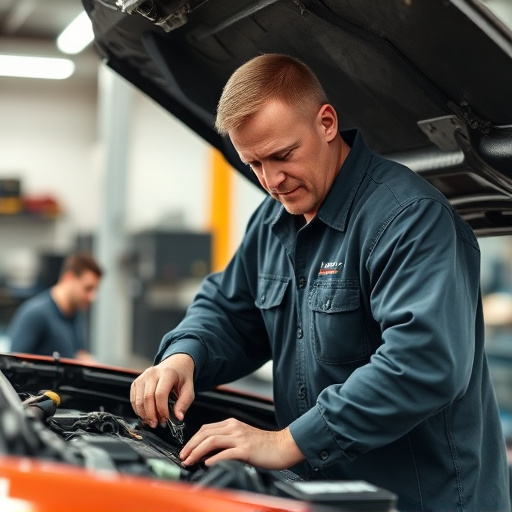 auto technician working