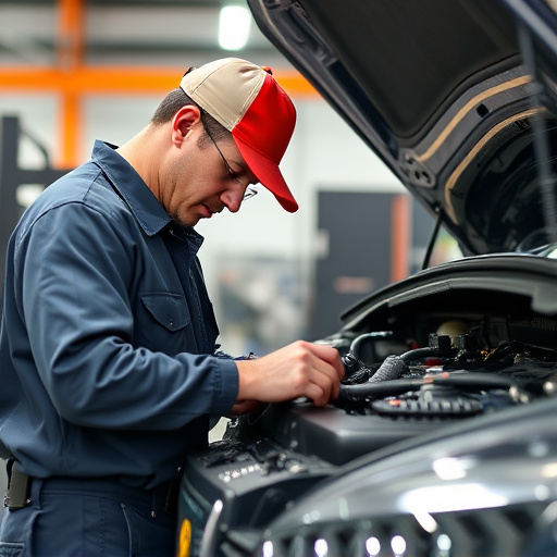 auto technician working