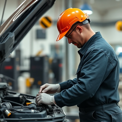 auto technician working