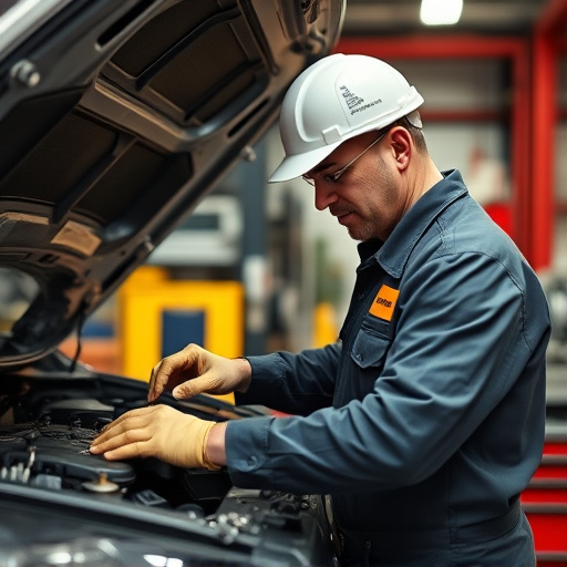 auto technician working
