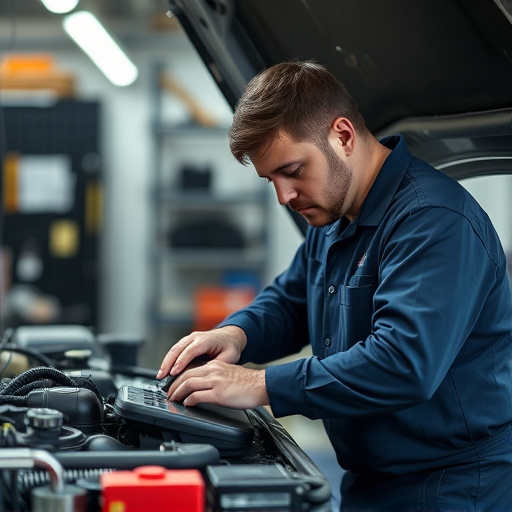 auto technician working
