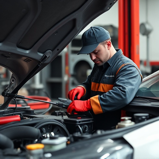 auto technician working