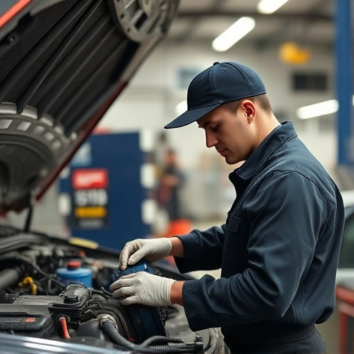 auto technician working