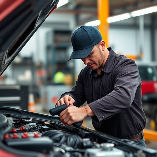 auto technician working