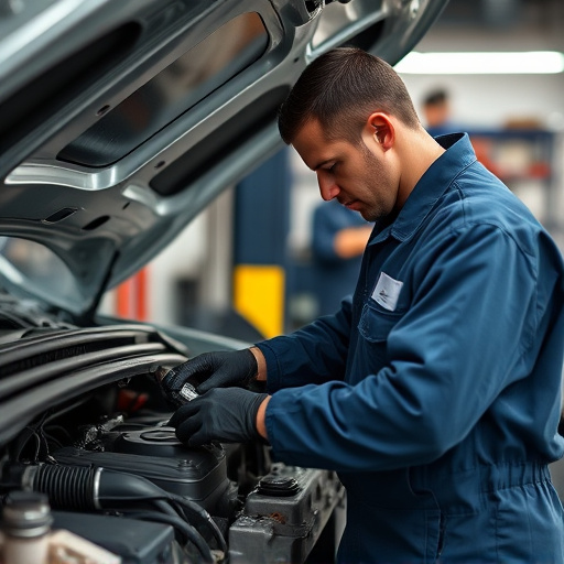 auto technician working