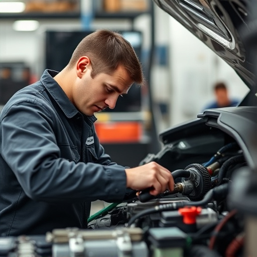 auto technician working