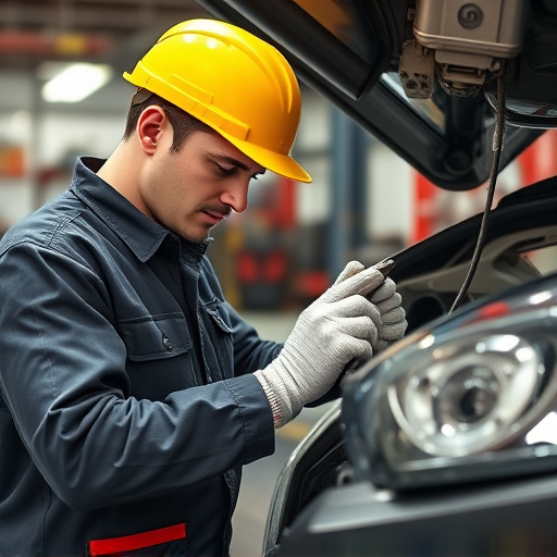 auto technician working