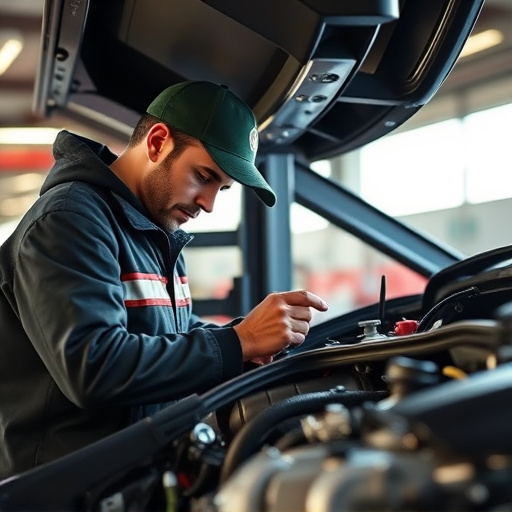 auto technician working