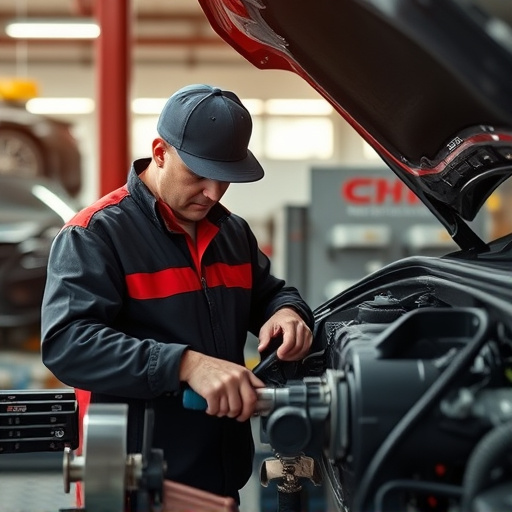 auto technician working