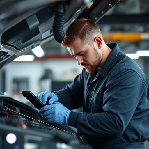 auto technician working
