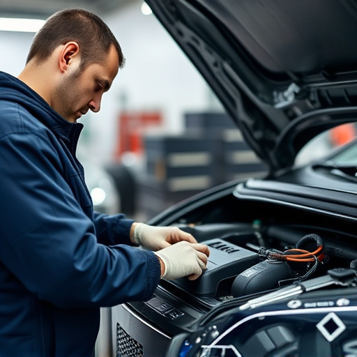 auto technician working