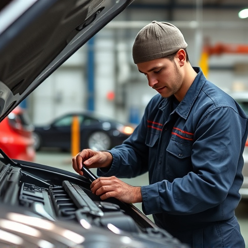 auto technician working