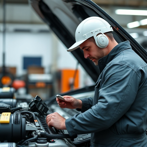 auto technician working