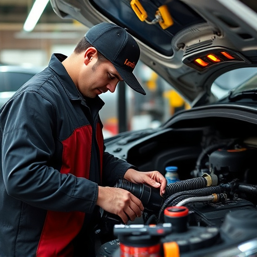 auto technician working