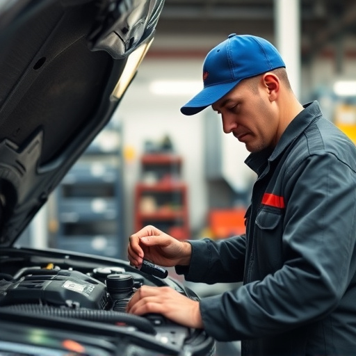 auto technician working