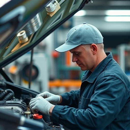 auto technician working