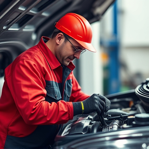 auto technician working