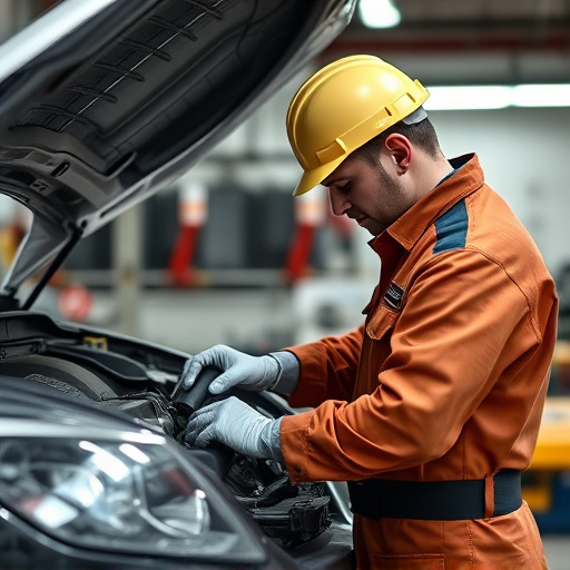 auto technician working