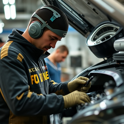 auto technician working