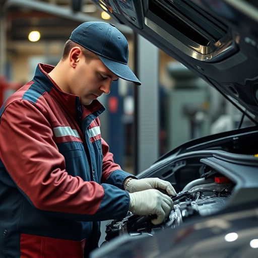 auto technician working