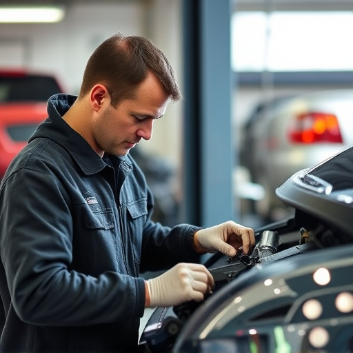 auto technician working