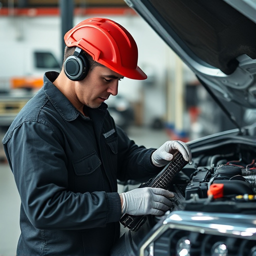 auto technician working