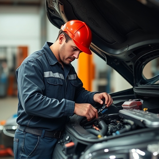 auto technician working