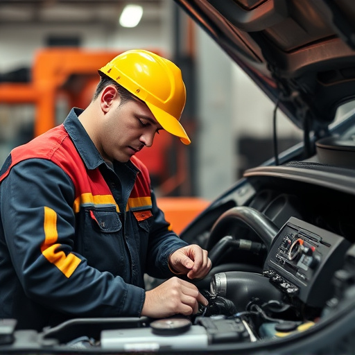 auto technician working