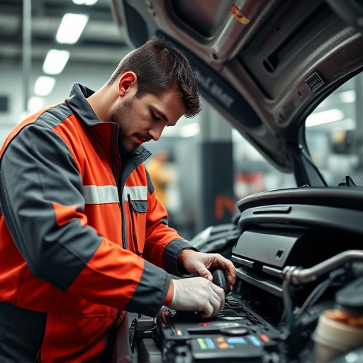 auto technician working