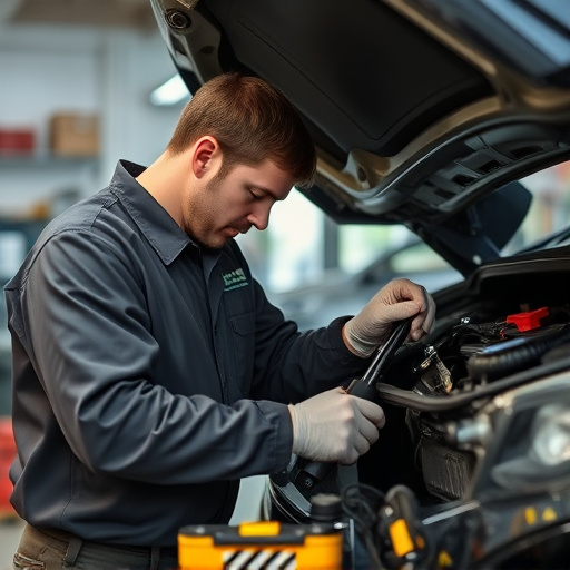 auto technician working