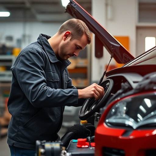 auto technician working