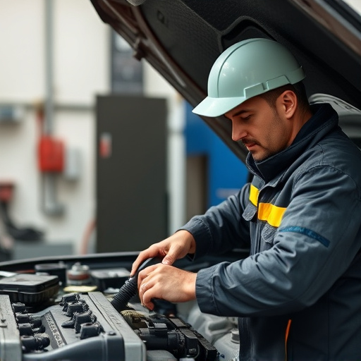 auto technician working