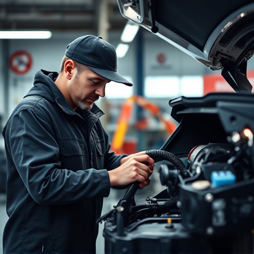 auto technician working