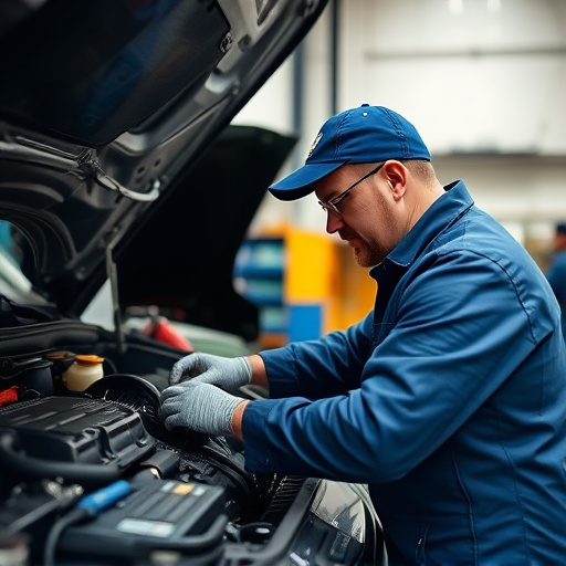 auto technician working