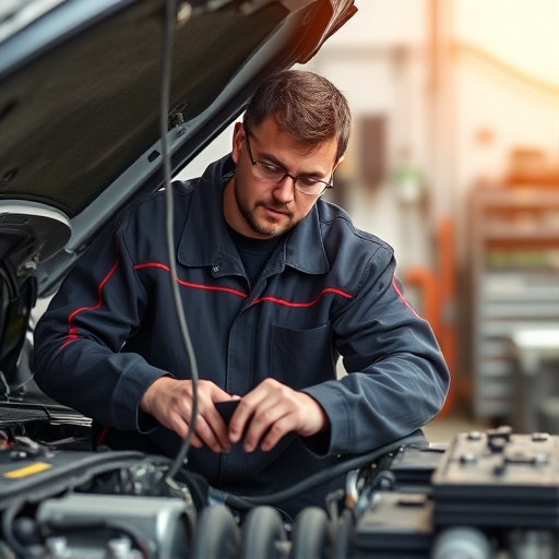 auto technician working