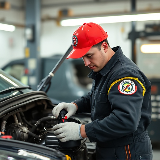 auto technician working