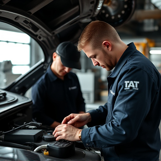 auto technician working