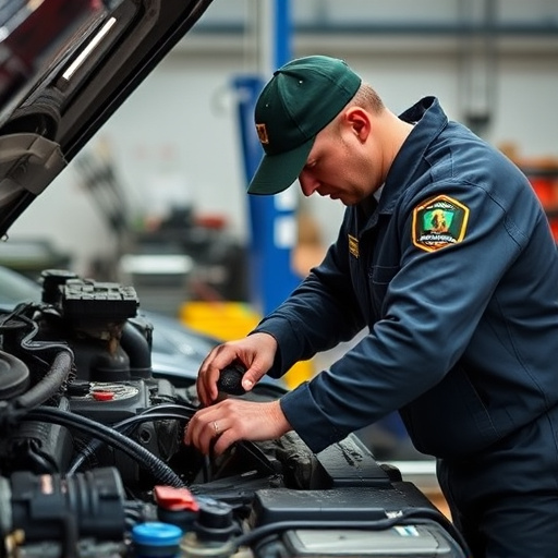auto technician working