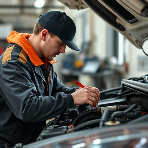auto technician working