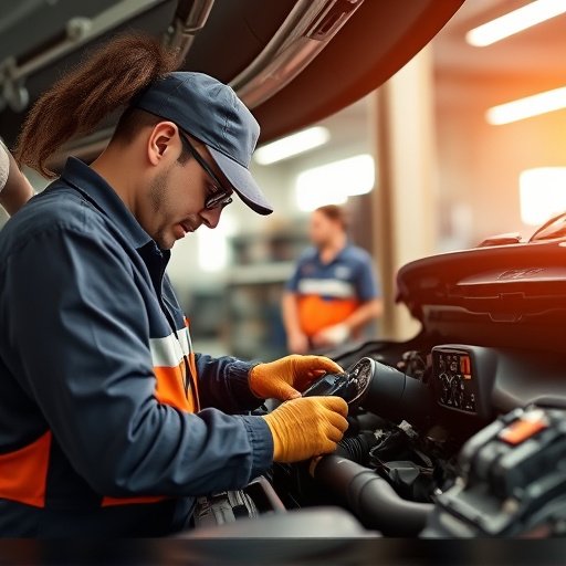 auto technician working