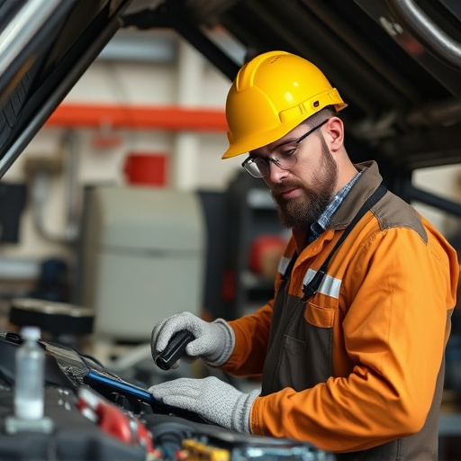 auto technician working